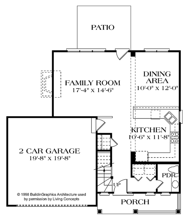 Architectural House Design - Country Floor Plan - Main Floor Plan #453-287