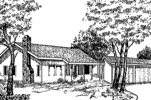 Contemporary Exterior - Front Elevation Plan #60-754