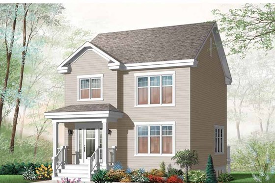 Exterior - Front Elevation 3 for Country House Plan #23-2552 - 3 bed, 1.5 bath