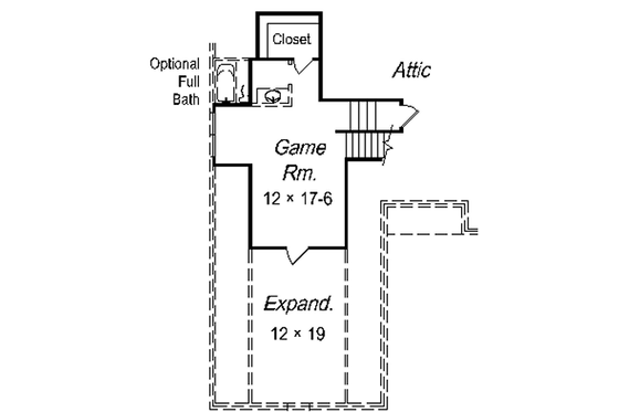 Floor Plan - Upper Floor for European House Plan #329-245 - 3 bed, 2 bath