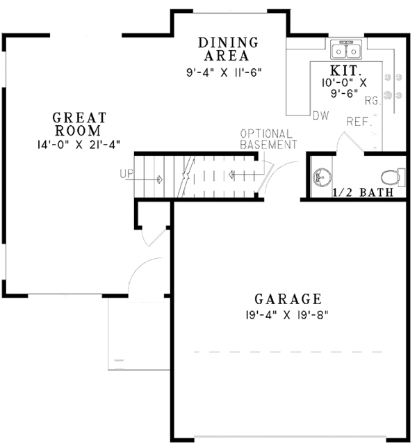 Home Plan - Colonial Floor Plan - Main Floor Plan #17-3041