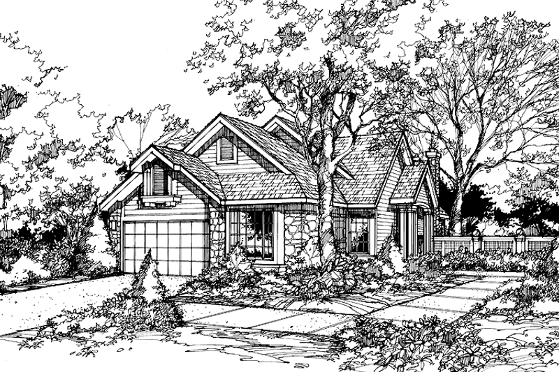 Home Plan - Exterior - Front Elevation 3 for Bungalow House Plan #320-746 - 2 bed, 2 bath
