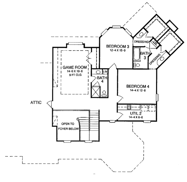 House Blueprint - Colonial Floor Plan - Upper Floor Plan #952-138