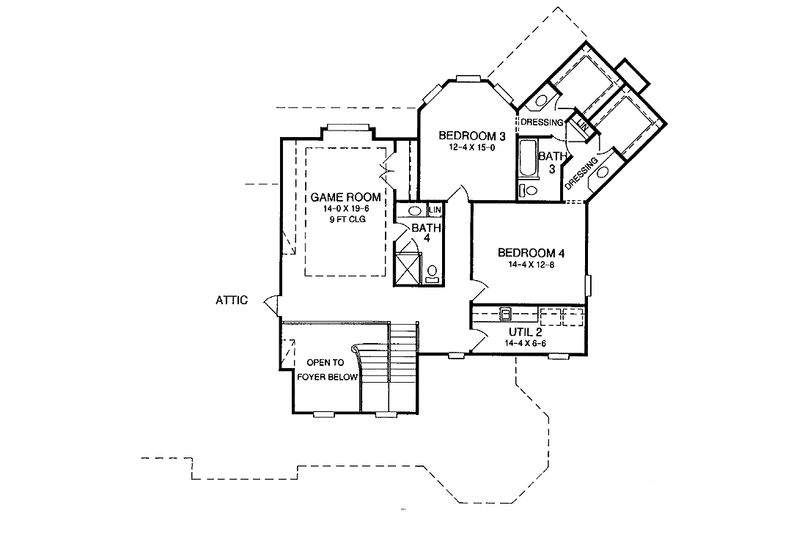 House Blueprint - Floor Plan - Upper Floor for Colonial House Plan #952-138 - 4 bed, 4 bath