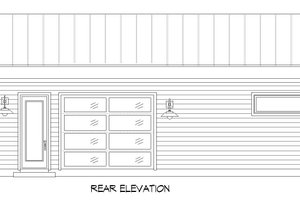 Exterior - Rear Elevation for Modern House Plan #932-358 - 2 bed, 1 bath