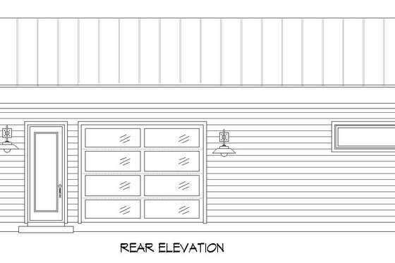 Exterior - Rear Elevation for Modern House Plan #932-358 - 2 bed, 1 bath