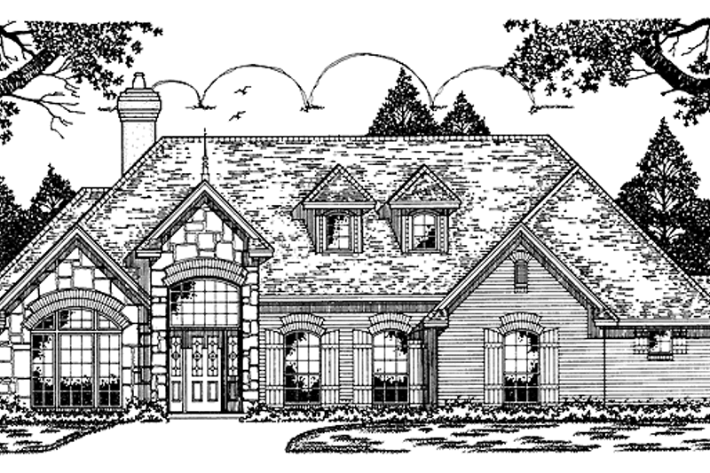 Home Plan - Country Exterior - Front Elevation Plan #42-476