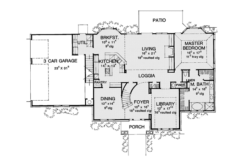 Home Plan - Floor Plan - Main Floor for Traditional House Plan #472-201 - 4 bed, 3.5 bath