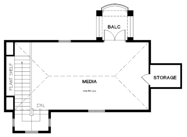 House Blueprint - Mediterranean Floor Plan - Upper Floor Plan #1017-13