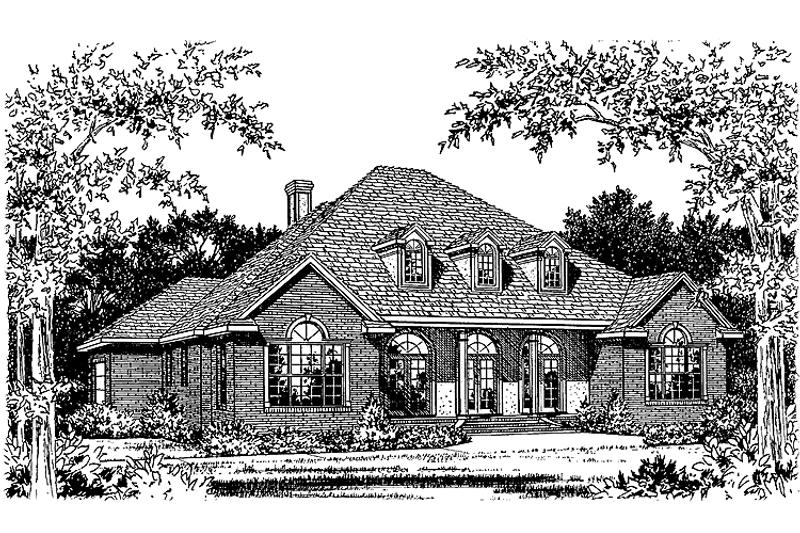 Architectural House Design - Exterior - Front Elevation 3 for Colonial House Plan #15-319 - 5 bed, 4 bath