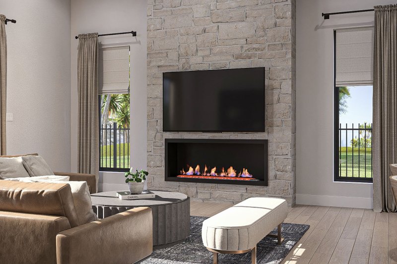 Architectural House Design - Interior - Family Room 1 for Modern House Plan #455-560 - 3 bed, 2 bath