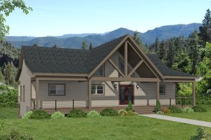 Country Exterior - Front Elevation Plan #932-1256