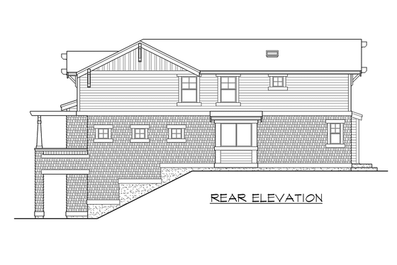 Exterior - Other Elevation 2 for Craftsman House Plan #132-133 - 3 bed, 2.5 bath