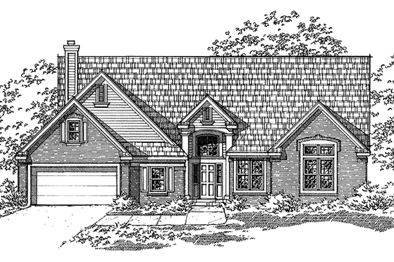 Home Plan - Exterior - Front Elevation 3 for Ranch House Plan #320-921 - 3 bed, 2 bath