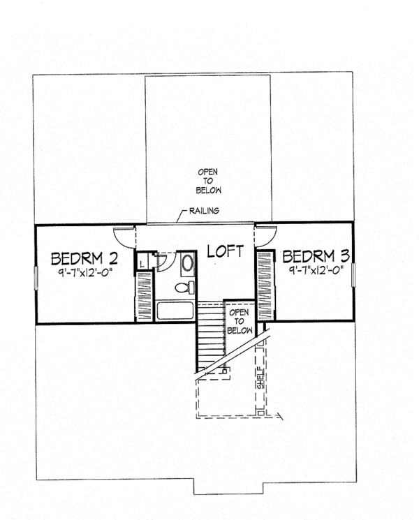 Architectural House Design - Country Floor Plan - Upper Floor Plan #320-1413