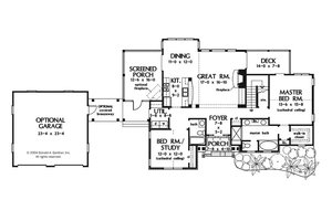 Floor Plan - Main Floor for Craftsman House Plan #929-943 - 3 bed, 3 bath