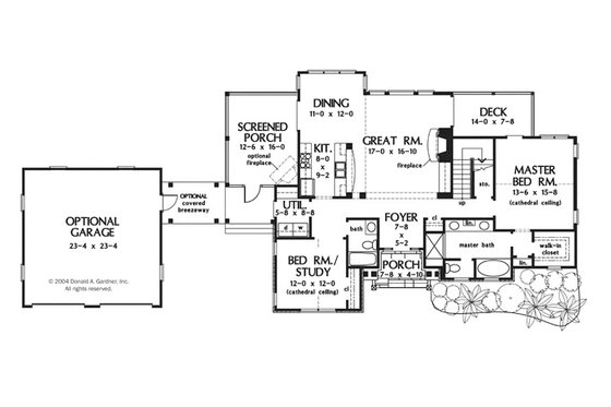 Floor Plan - Main Floor for Craftsman House Plan #929-943 - 3 bed, 3 bath