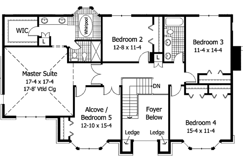 Home Plan - Floor Plan - Upper Floor for Traditional House Plan #51-782 - 4 bed, 2.5 bath