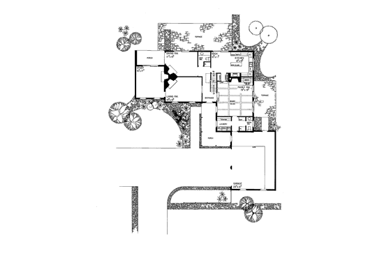 Floor Plan - Main Floor for Country House Plan #72-645 - 4 bed, 2 bath