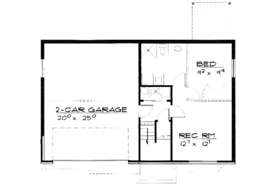 Floor Plan - Lower Floor for Traditional House Plan #308-133 - 4 bed, 2 bath