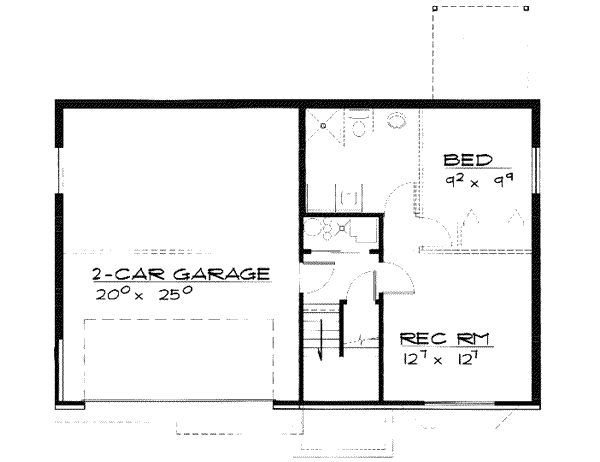 Traditional Floor Plan - Lower Floor Plan #308-133