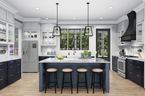 Interior - Kitchen 2 for Farmhouse House Plan #406-9656 - 4 bed, 2 bath