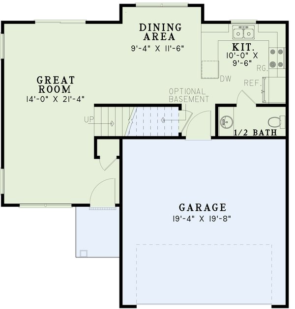 Dream House Plan - Traditional Floor Plan - Main Floor Plan #17-427