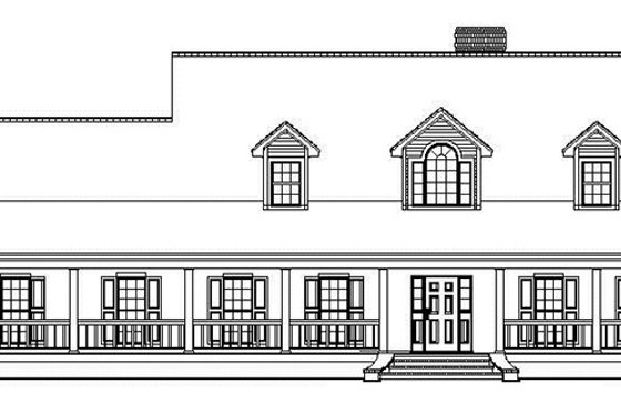 Exterior - Front Elevation 4 for Colonial House Plan #17-2936 - 3 bed, 2.5 bath