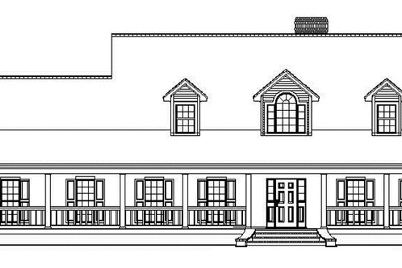 Home Plan - Exterior - Front Elevation 4 for Colonial House Plan #17-2936 - 3 bed, 2.5 bath