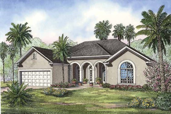 Exterior - Front Elevation 3 for European House Plan #17-3237 - 4 bed, 2 bath