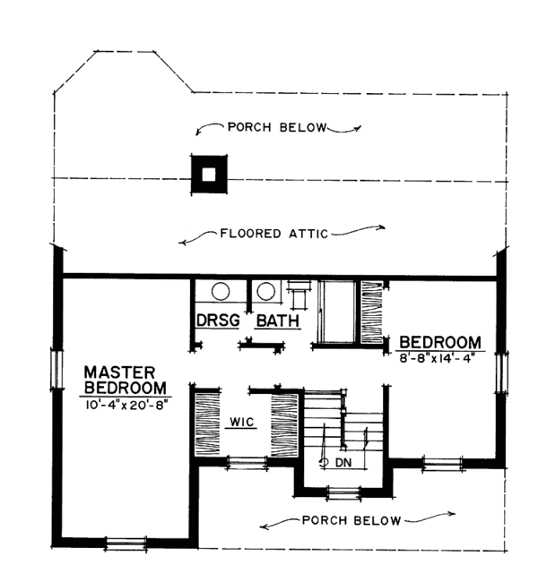 Architectural House Design - Craftsman Floor Plan - Upper Floor Plan #1016-57