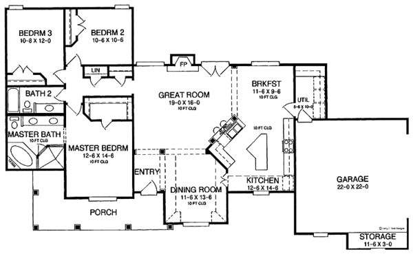 Dream House Plan - Country Floor Plan - Main Floor Plan #952-59