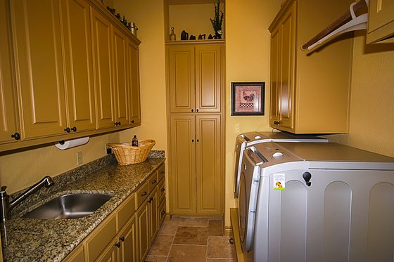 Interior - Laundry for Prairie House Plan #80-211 - 4 bed, 4 bath