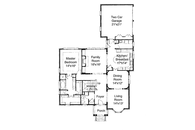 Architectural House Design - Floor Plan - Main Floor for Classical House Plan #429-160 - 3 bed, 2.5 bath