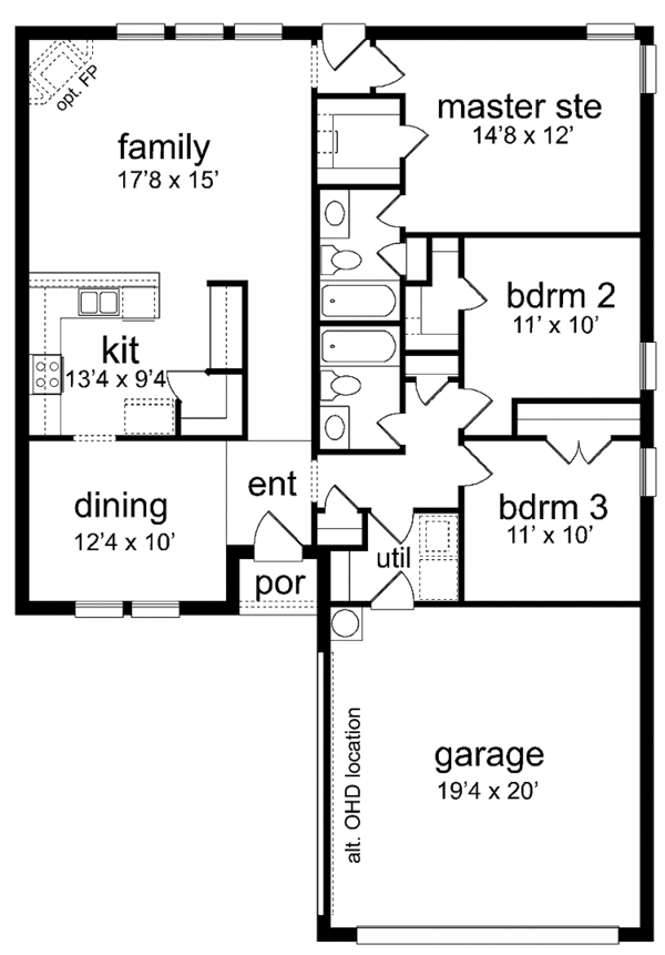 Home Plan - Traditional Floor Plan - Main Floor Plan #84-747