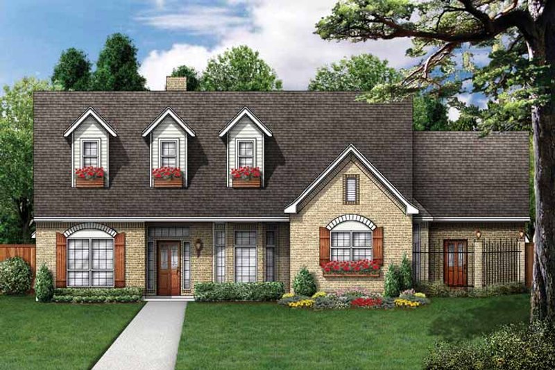 Architectural House Design - Colonial Exterior - Front Elevation Plan #84-705