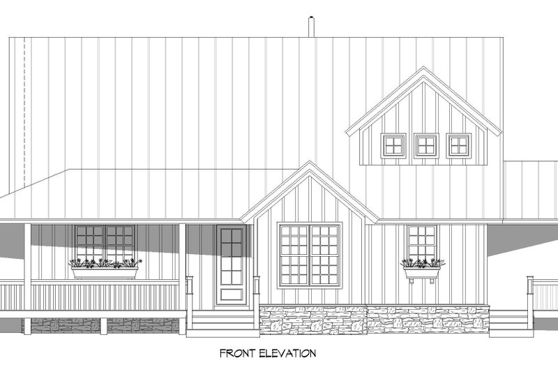 Dream House Plan - Exterior - Other Elevation 2 for Country House Plan #932-412 - 3 bed, 3 bath