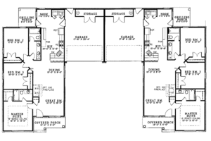 Floor Plan - Main Floor for Ranch House Plan #17-3084 - 6 bed, 4 bath