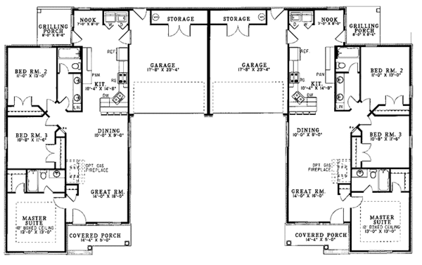 House Plan Design - Ranch Floor Plan - Main Floor Plan #17-3084