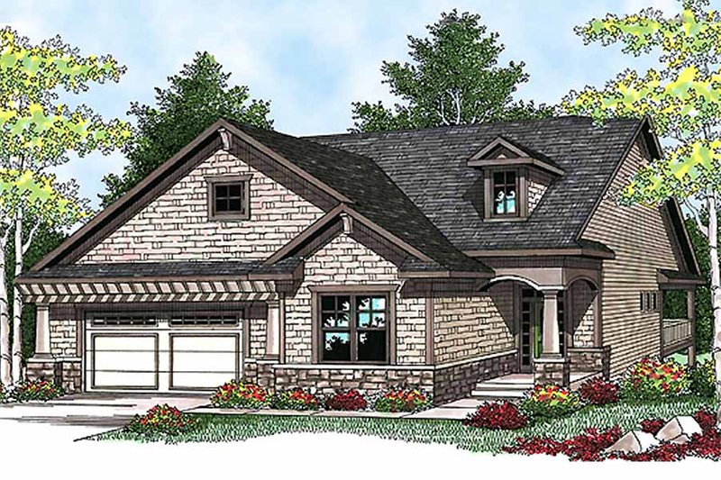 Dream House Plan - Craftsman Exterior - Front Elevation Plan #70-912