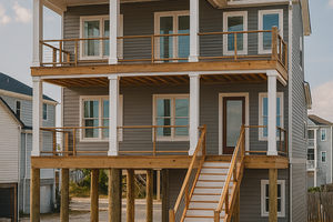 Beach Exterior - Front Elevation Plan #1115-8