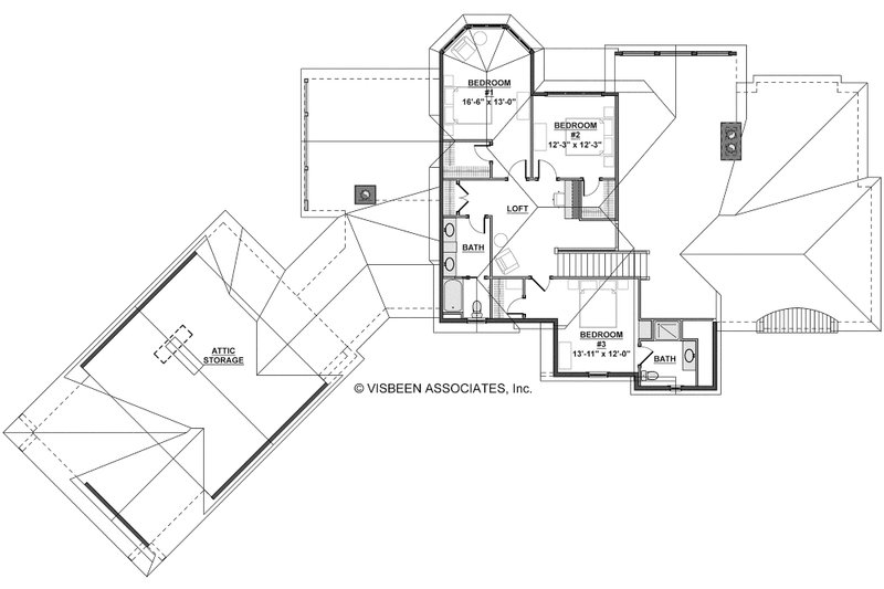 Home Plan - Floor Plan - Upper Floor for European House Plan #928-8 - 4 bed, 3.5 bath