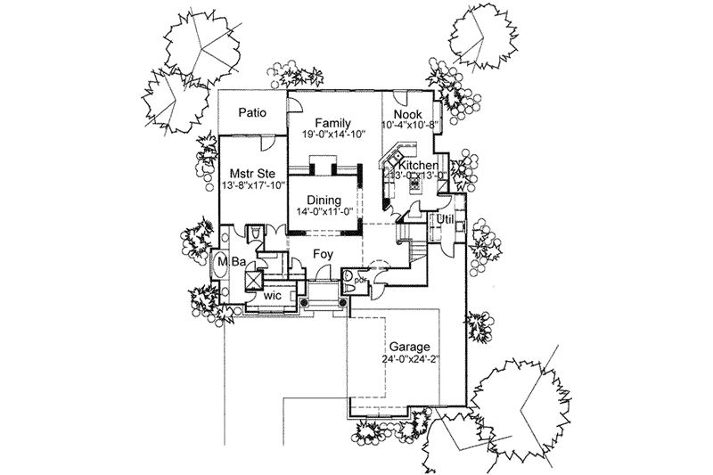 House Blueprint - Floor Plan - Main Floor for Traditional House Plan #120-123 - 3 bed, 3 bath