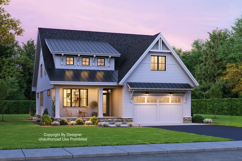 Home Plan - Farmhouse Exterior - Front Elevation Plan #51-1165
