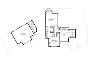 Floor Plan - Upper Floor for Traditional House Plan #100-453 - 5 bed, 4.5 bath