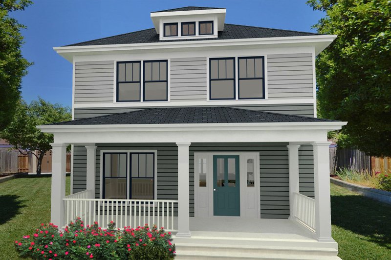 House Plan Design - Farmhouse Exterior - Front Elevation Plan #461-80