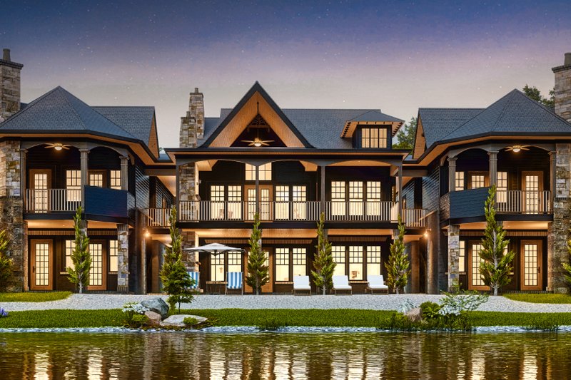 House Design - Exterior - Rear Elevation 3 for Craftsman House Plan #54-706 - 4 bed, 4.5 bath
