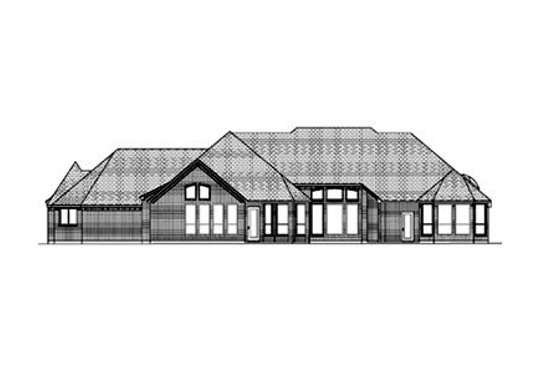 Exterior - Rear Elevation for European House Plan #84-426 - 4 bed, 3.5 bath