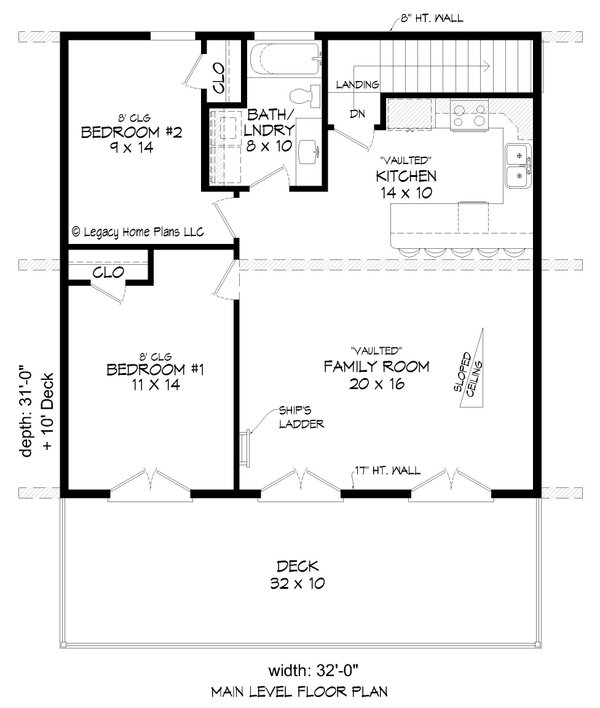 Home Plan - Beach Floor Plan - Main Floor Plan #932-826