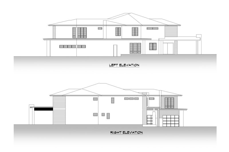 Architectural House Design - Exterior - Other Elevation 4 for Contemporary House Plan #1066-167 - 5 bed, 5.5 bath